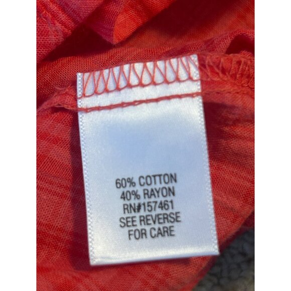 Croft & Barrow Womens Red Plaid Button-Up 3/4 Sleeve Shirt PS NWT 1729 - Picture 4 of 5